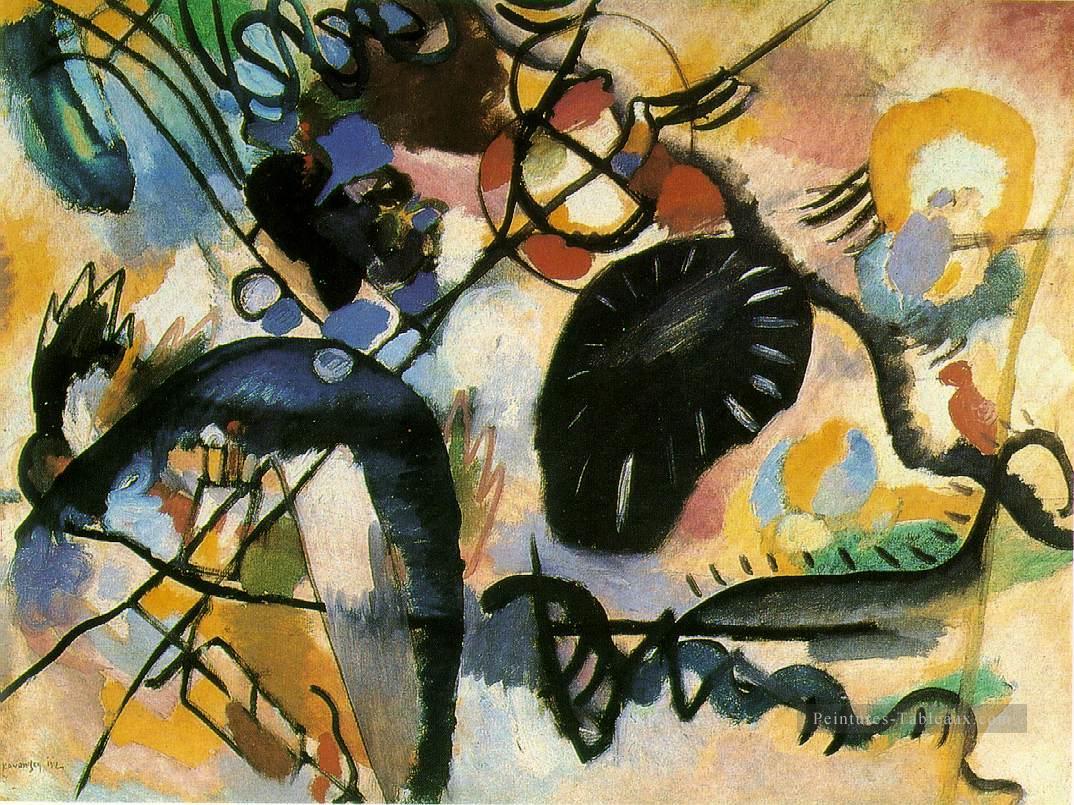 Tache noire I Expressionnisme art abstrait Wassily Kandinsky Peintures à l'huile